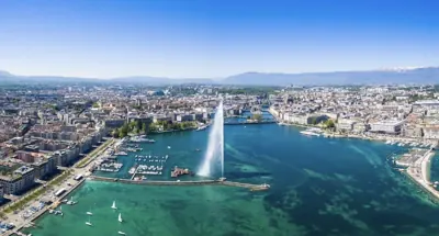 Genève et son jet d’eau sur le lac Léman